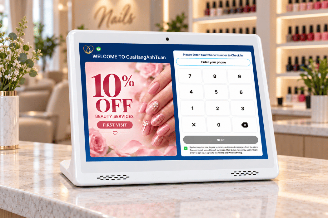 An appointment view can help the front desk review scheduled visits and technician availability throughout the day.