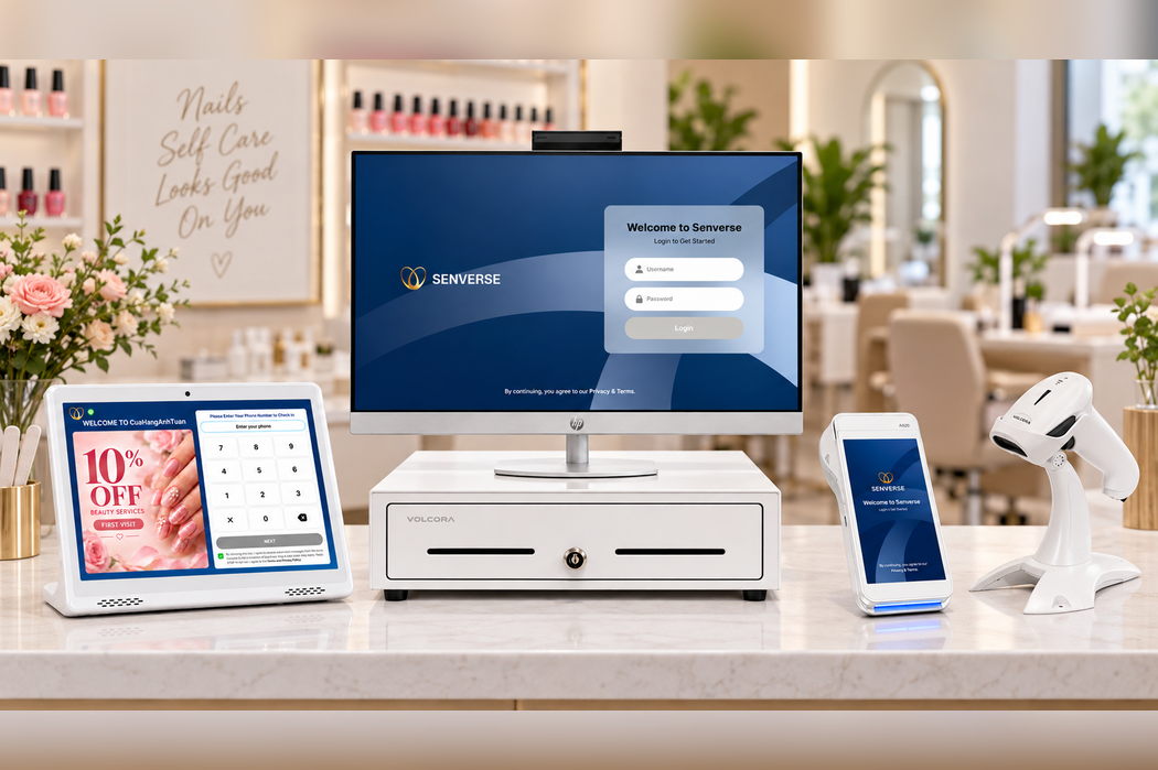 nail salon pos hardware setup